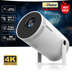 4K Portable 720P Projector 260ANSI Lumens 180° Rotate Home Theater Perfect Christmas Gift Wifi6 BT5.4 Outdoor Portable Projector