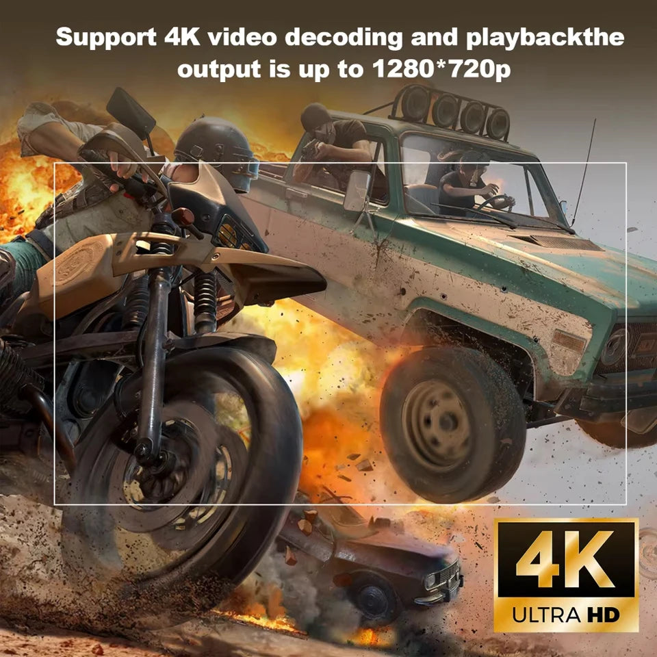 4K Portable 720P Projector 260ANSI Lumens 180° Rotate Home Theater Perfect Christmas Gift Wifi6 BT5.4 Outdoor Portable Projector