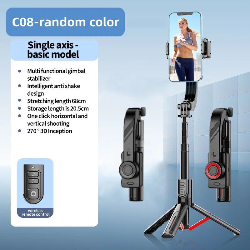 MEUYAG 360° rotation Wireless tripod stand with light bluetooth remote extendable tripod for cell phone tlktok live broadcast