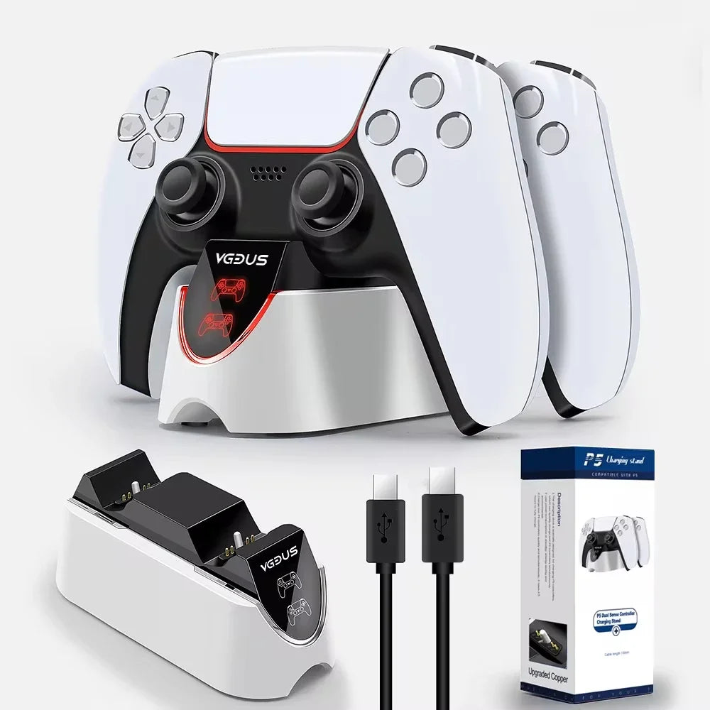 Dual Fast Charger for PS5 Wireless Controller USB 3.1 Type-C Charging Cradle Dock Station for Sony PlayStation5 Joystick Gamepad