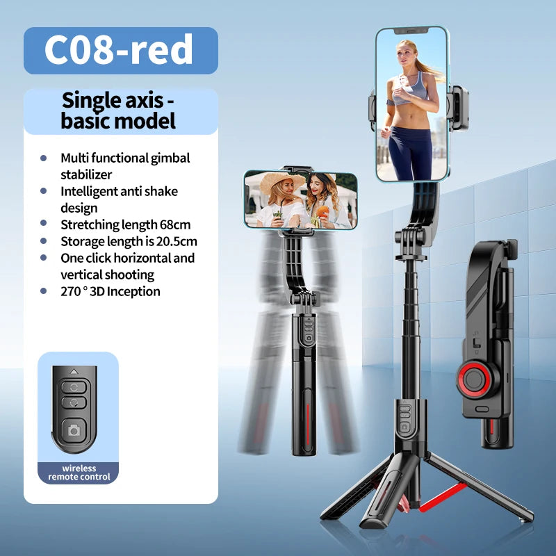 MEUYAG 360° rotation Wireless tripod stand with light bluetooth remote extendable tripod for cell phone tlktok live broadcast
