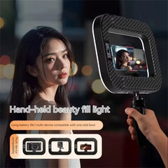 MEUYAG new Handheld Ring LED Rechargeable Fill light Portable Phone Live Broadcast Photography Desktop Rabbit Cage Selfie Light
